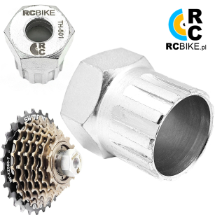RCBIKE TH-501 KLUCZ ŚCIĄGACZ DO WOLNOBIEGÓW SHIMANO SREBRNY