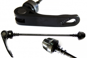 ZAMYKACZ KOŁA PIASTY TYŁ M5x180mm ALUMINIOWY CZARNY