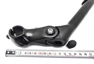 WSPORNIK KIEROWNICY REGULOWANY ALUMINIOWY CZARNY POŁYSK ø25,4mm