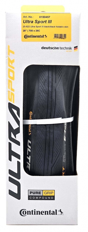 OPONA CONTINENTAL ULTRA SPORT III 700x25C CZARNA ZWIJANA