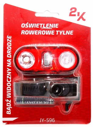 2K JY-596 LAMPKA TYŁ LAMPA SUPER LED 17Lm NA BATERIE