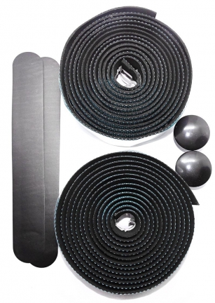 JET GR29-21 OWIJKA KIEROWNICY MIĘKKA SILIKON/PU CZARNA-BŁĘKIT