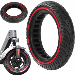 OPONA BEZDĘTKOWA 8 1/2 x 2 PEŁNA DO E-HULAJNOGI - CZERWONY PASEK