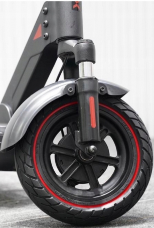 OPONA BEZDĘTKOWA 8 1/2 x 2 PEŁNA DO E-HULAJNOGI - CZERWONY PASEK