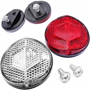 ODBLASK PRZÓD I TYŁ OKRĄGŁY 2szt.