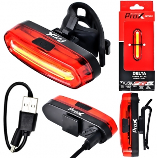PROX DELTA LAMPKA TYŁ COB 100Lm LAMPA 6 FUNKCJI USB