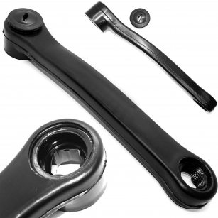 2K KORBA LEWA NA KWADRAT STALOWA OBLEWANA CZARNA 170mm