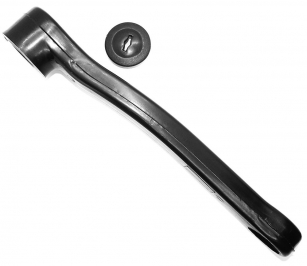 2K KORBA LEWA NA KWADRAT STALOWA OBLEWANA CZARNA 170mm