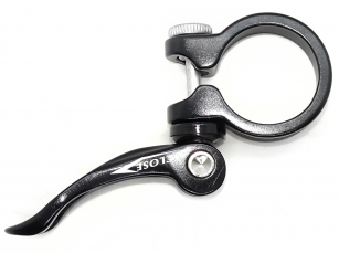 ZOOM OBEJMA ZAMYKACZ ZACISK SIODŁA CZARNY POŁYSK 31,8mm