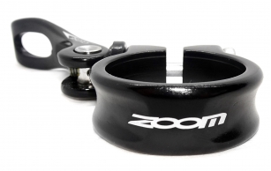 ZOOM OBEJMA ZAMYKACZ ZACISK SIODŁA CZARNY POŁYSK 31,8mm