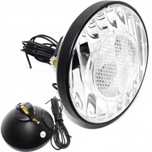 2K LAMPKA PRZÓD TRADYCYJNA NA PRĄDNICĘ DYNAMO CZARNA 6V