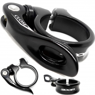 ZOOM OBEJMA ZAMYKACZ ZACISK SIODŁA CZARNY POŁYSK 35mm