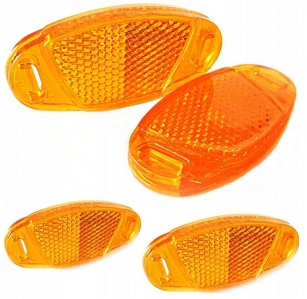 ODBLASK NA KOŁO SZPRYCHY WCISKANY POMARAŃCZOWY 1szt.