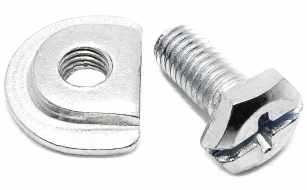 ŚRUBA PÓŁKSIĘŹYC Z NAKRĘTKĄ DO HAKA PRZERZUTKI TYŁ