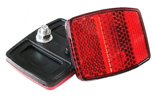 ODBLASK TYŁ  CZERWONY PRZYKRĘCANY