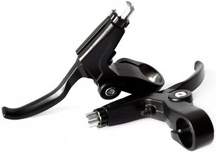 2K DŻWIGNIE HAMULCA ALUMINIOWE CZARNO-CZARNE 2-PALCE