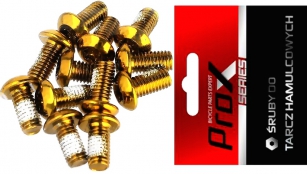 PROX ŚRUBY TARCZY HAMULCA ZŁOTE 6szt.
