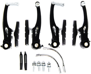 SZCZĘKI HAMULCA V-BRAKE ALUMINIOWE NA 2 KOŁA CZARNE