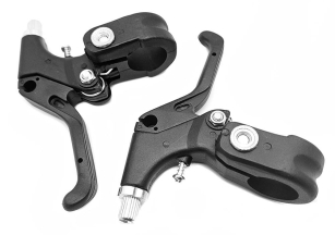 DŻWIGNIE HAMULCA PCV DZIECIĘCE PROFILOWANE CZARNE 