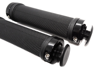 CHWYTY KIEROWNICY SKRĘCANE CZARNE HL-G225 130MM