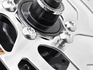 RCBIKE ŚRUBY TARCZY HAMULCA SREBRNE 6szt.