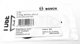 O-RING USZCZELKA DO MONTAŹU ZĘBATKI BOSCH (BDU4XX) (BDU37YY) (BDU31YY) (BDU38YY)